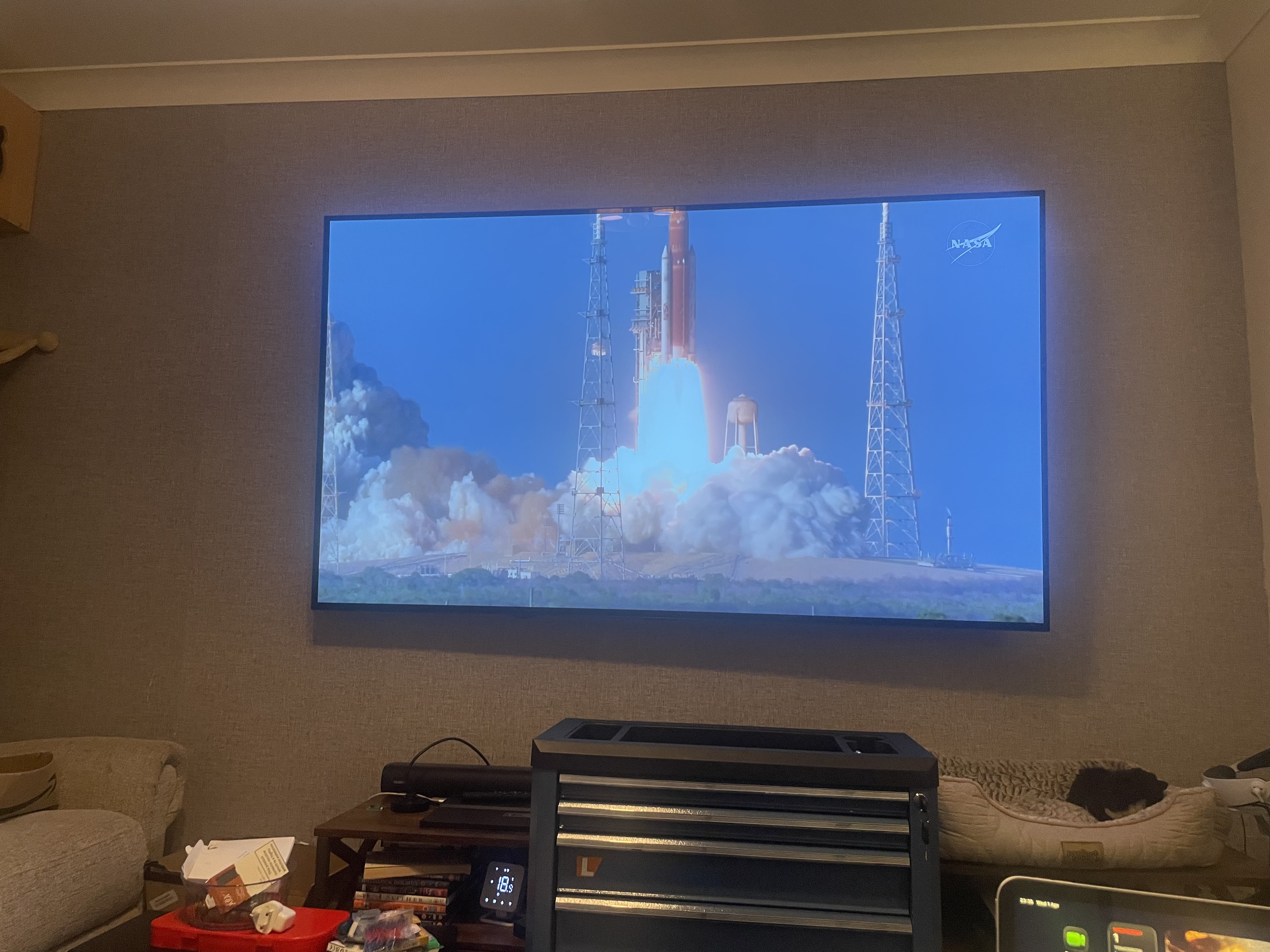 Artemis II clears the tower
